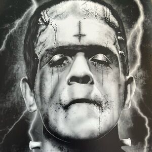 Frankenstein Dark horror art 8 x 11 1/2